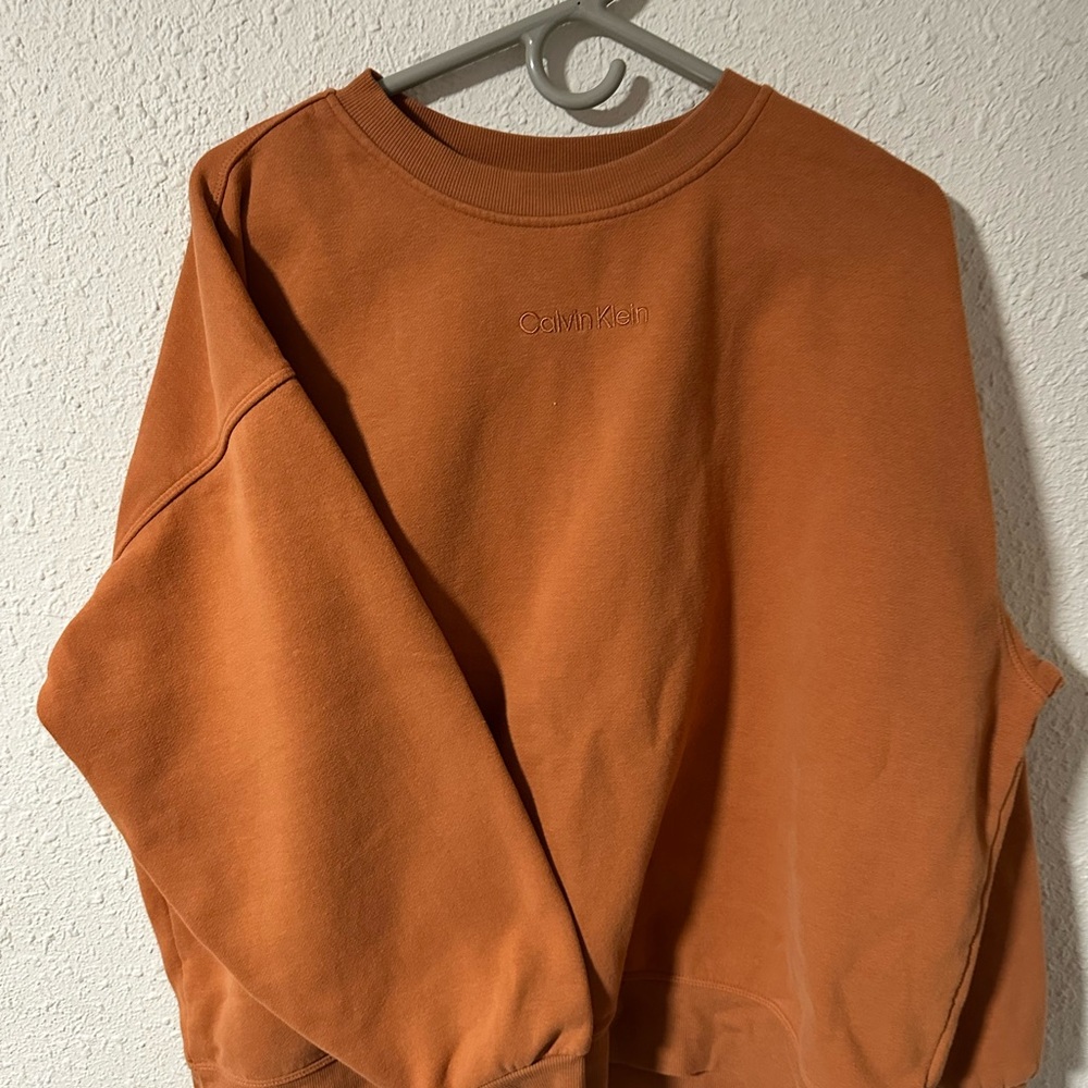 Calvin Klein Orange Crewneck Sweater
